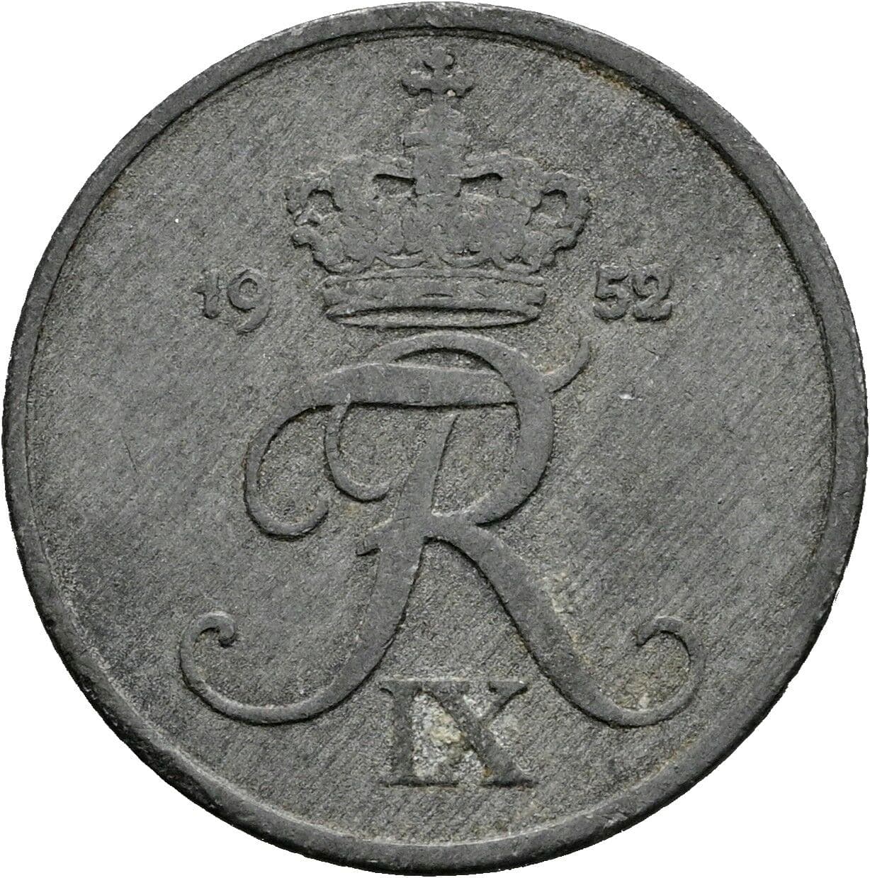 2 Öre Frederik IX. 1952 – Rückseite