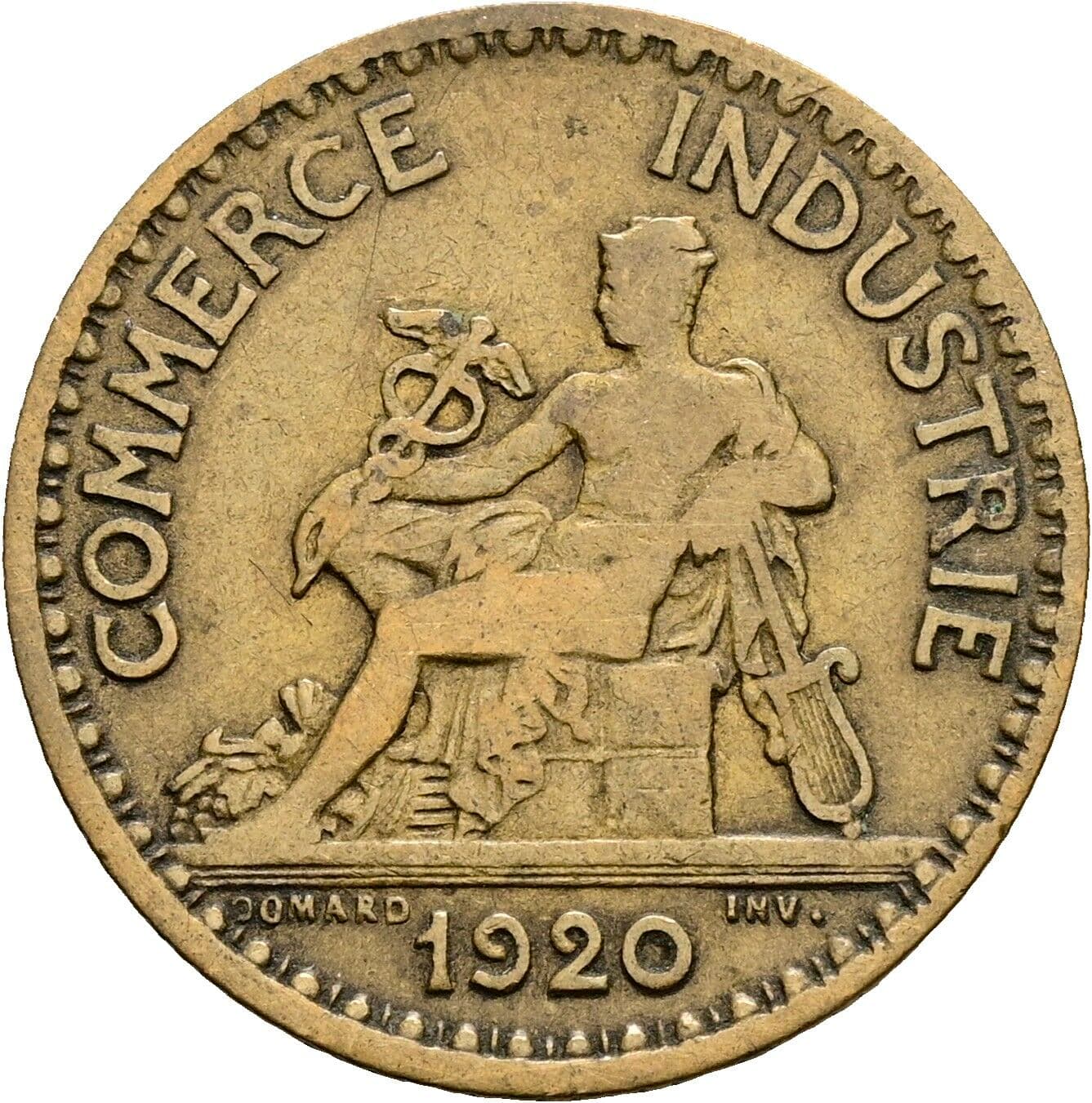 1 Franc 1920 – Rückseite