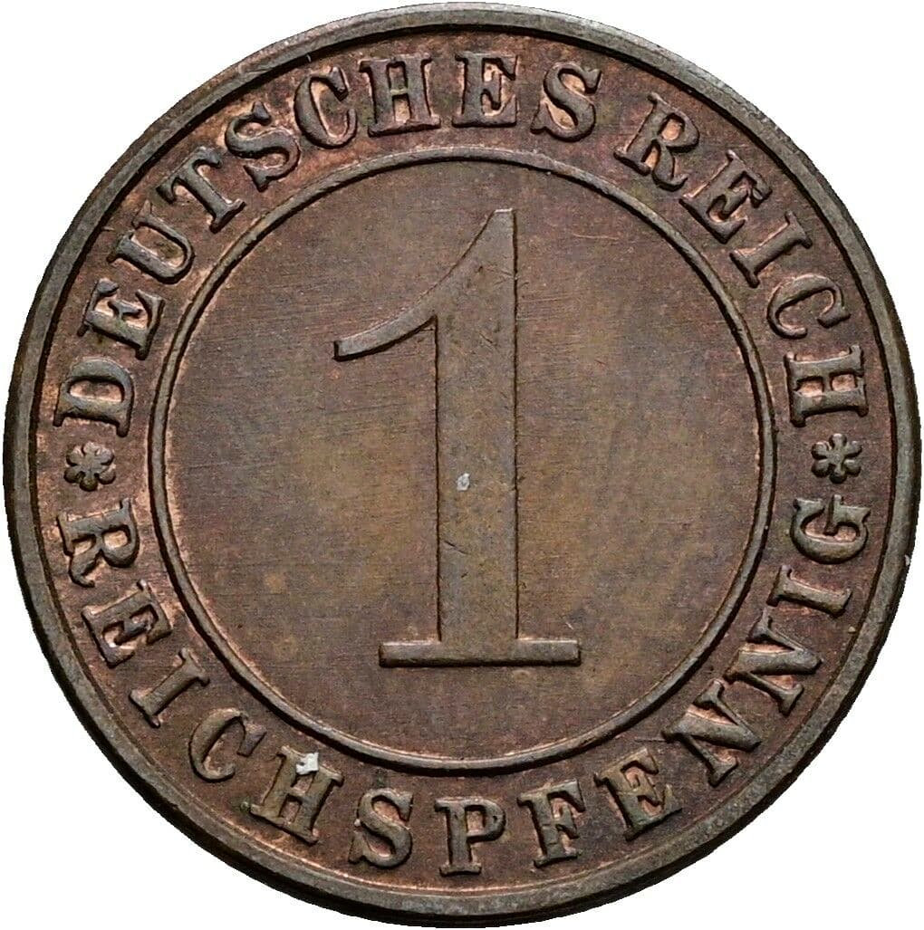 1 Reichspfennig 1929 E – Vorderseite