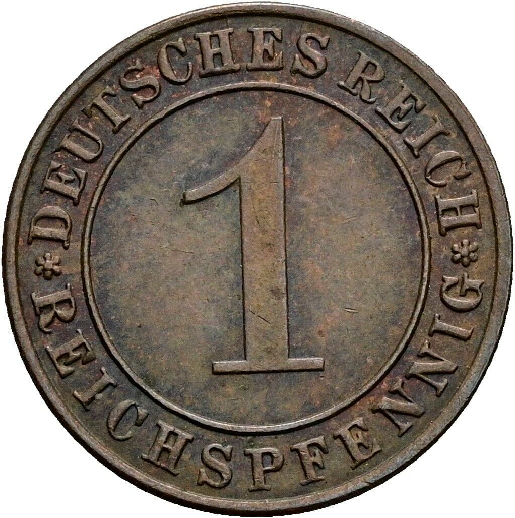 1 Reichspfennig 1929 E – Vorderseite