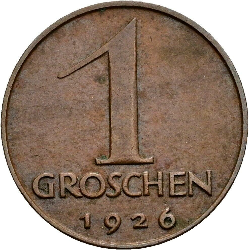 1 Groschen 1926 – Vorderseite