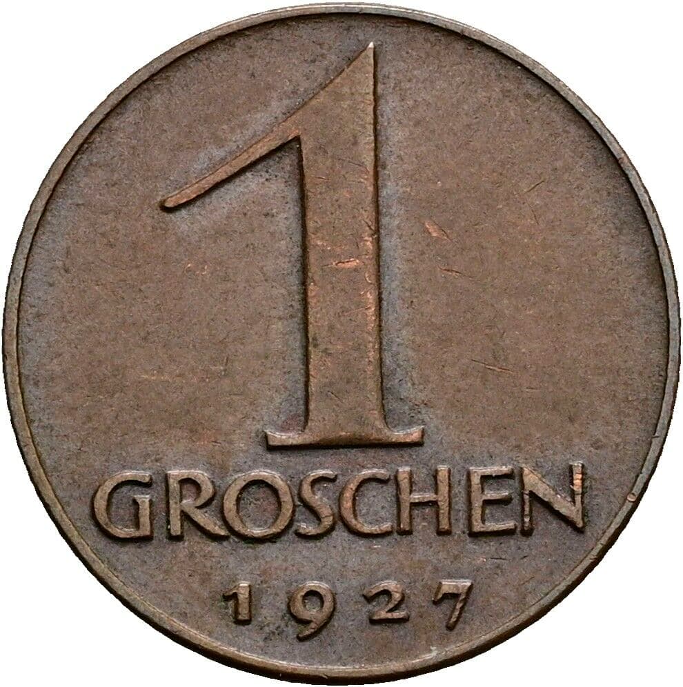 1 Groschen 1927 – Vorderseite