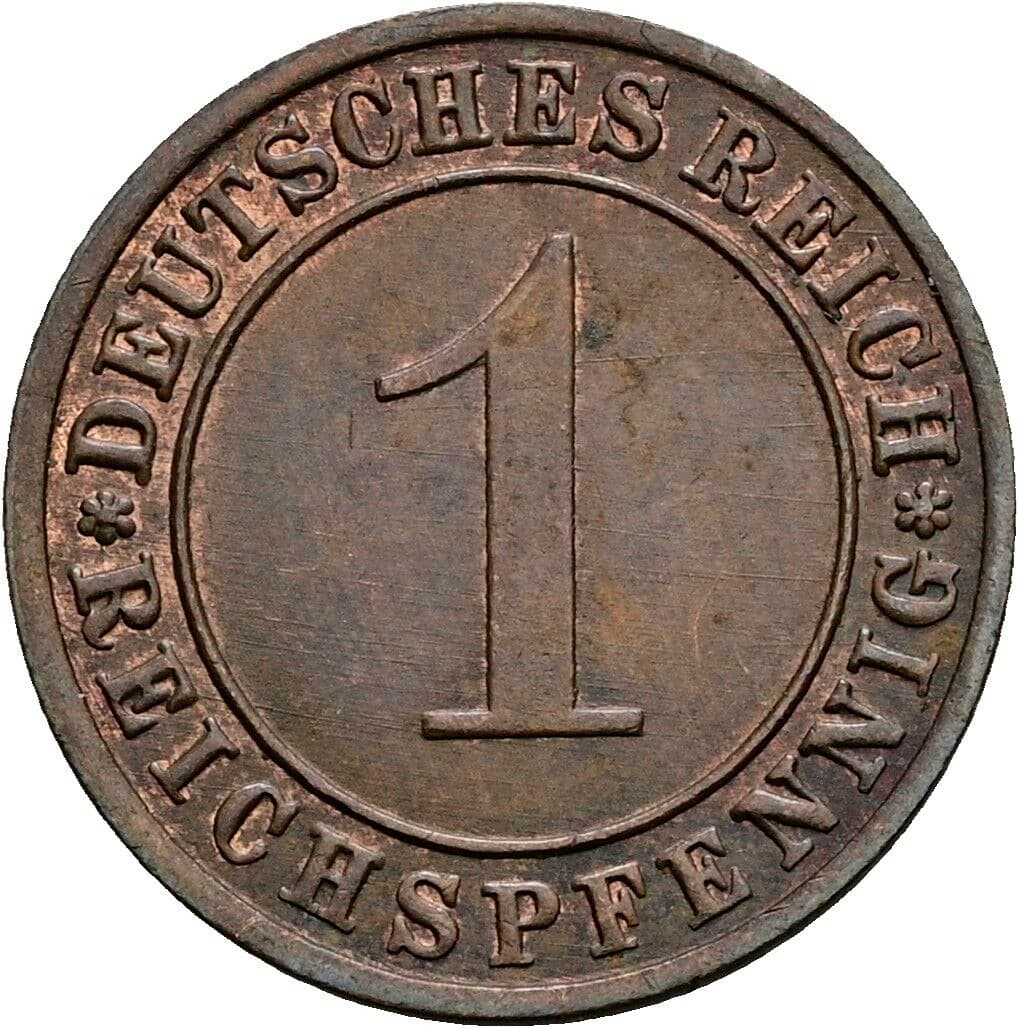 1 Reichspfennig 1931 E – Vorderseite