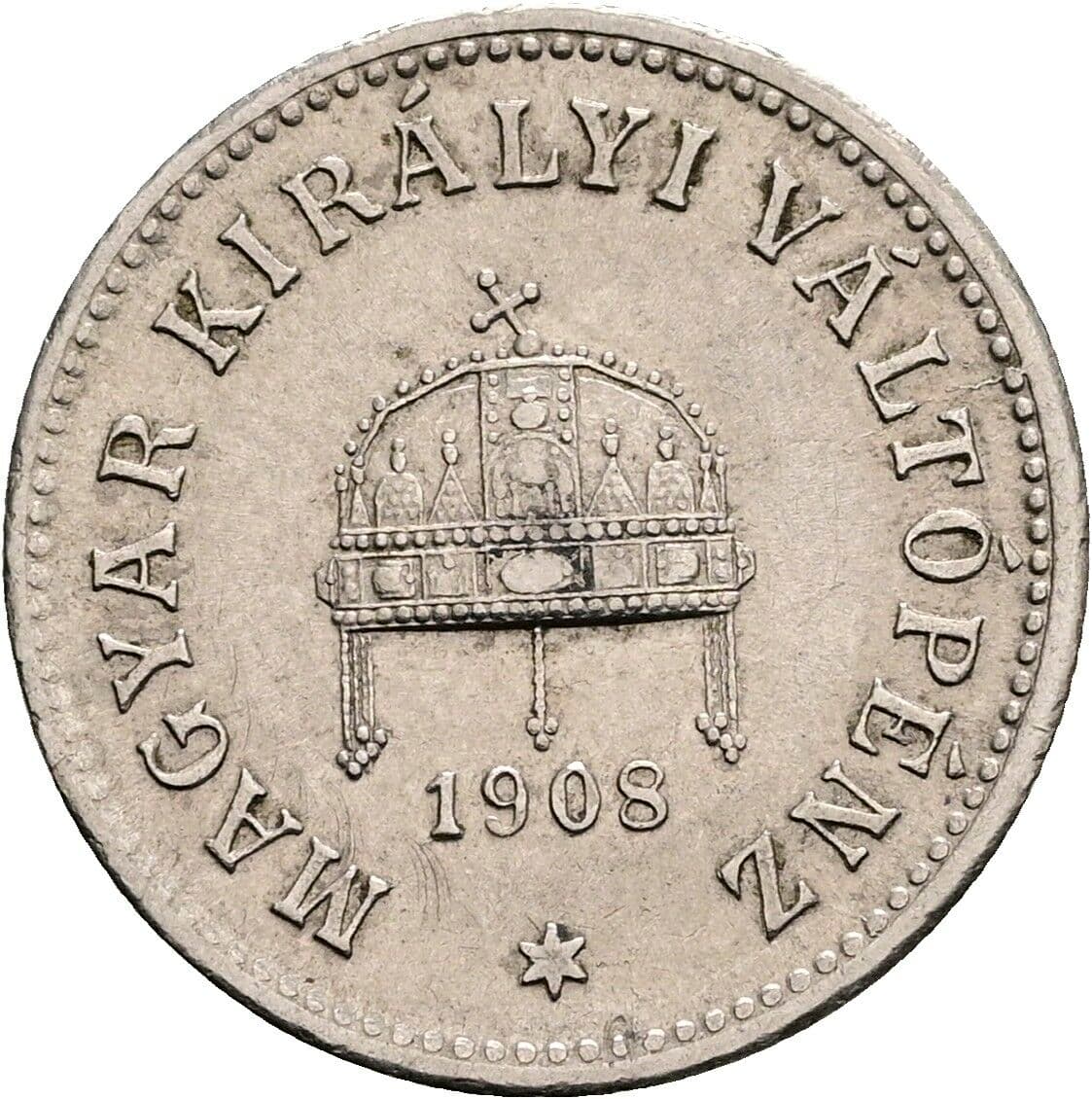 10 Filler Franz Joseph I. 1848-1916 1908 KB, Kremnitz – Rückseite