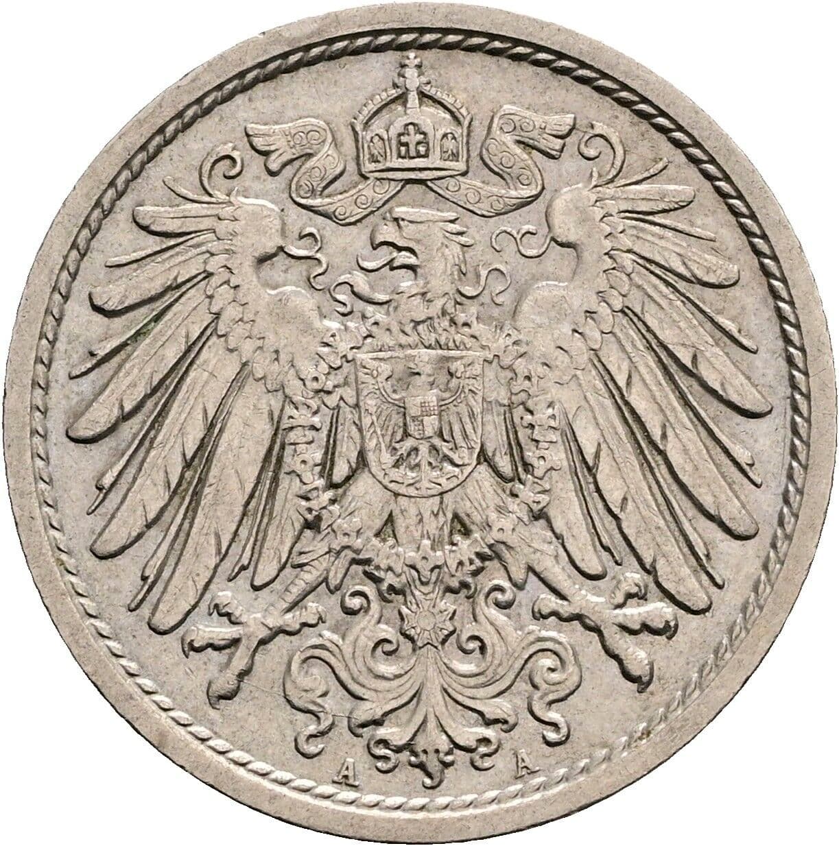 10 Pfennig 1914 A – Rückseite