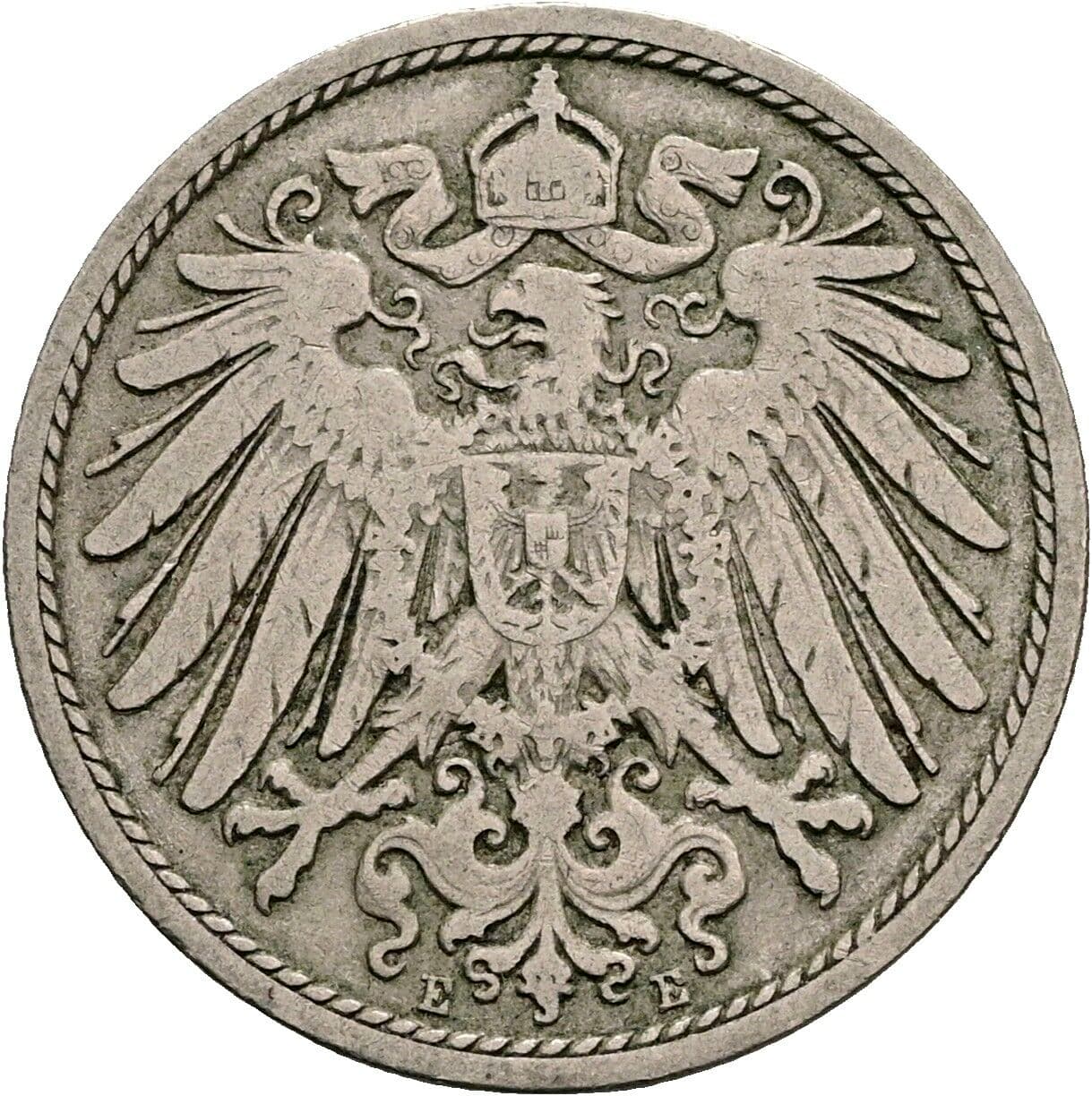 10 Pfennig 1900 E – Rückseite