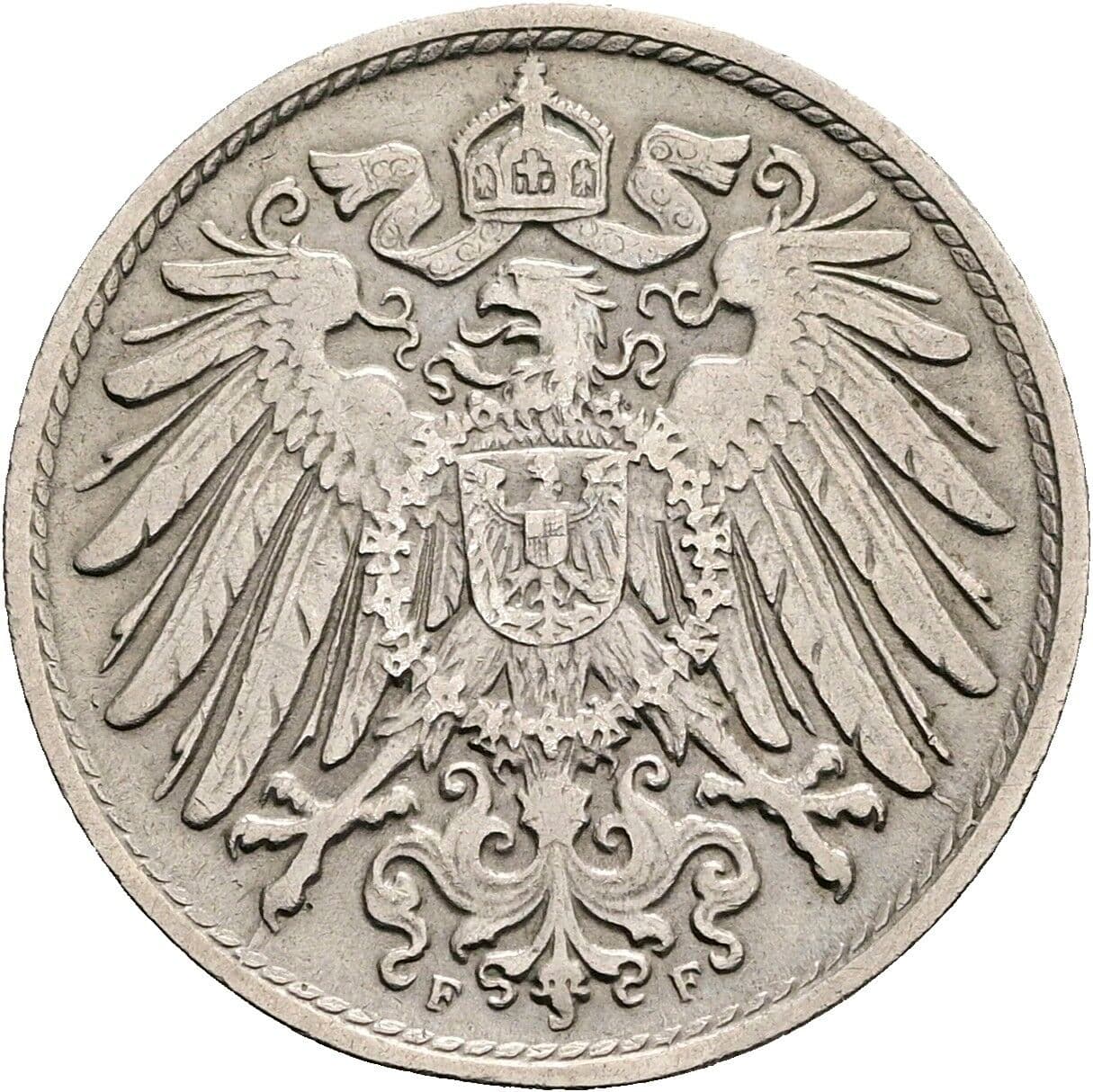 10 Pfennig 1911 F – Rückseite
