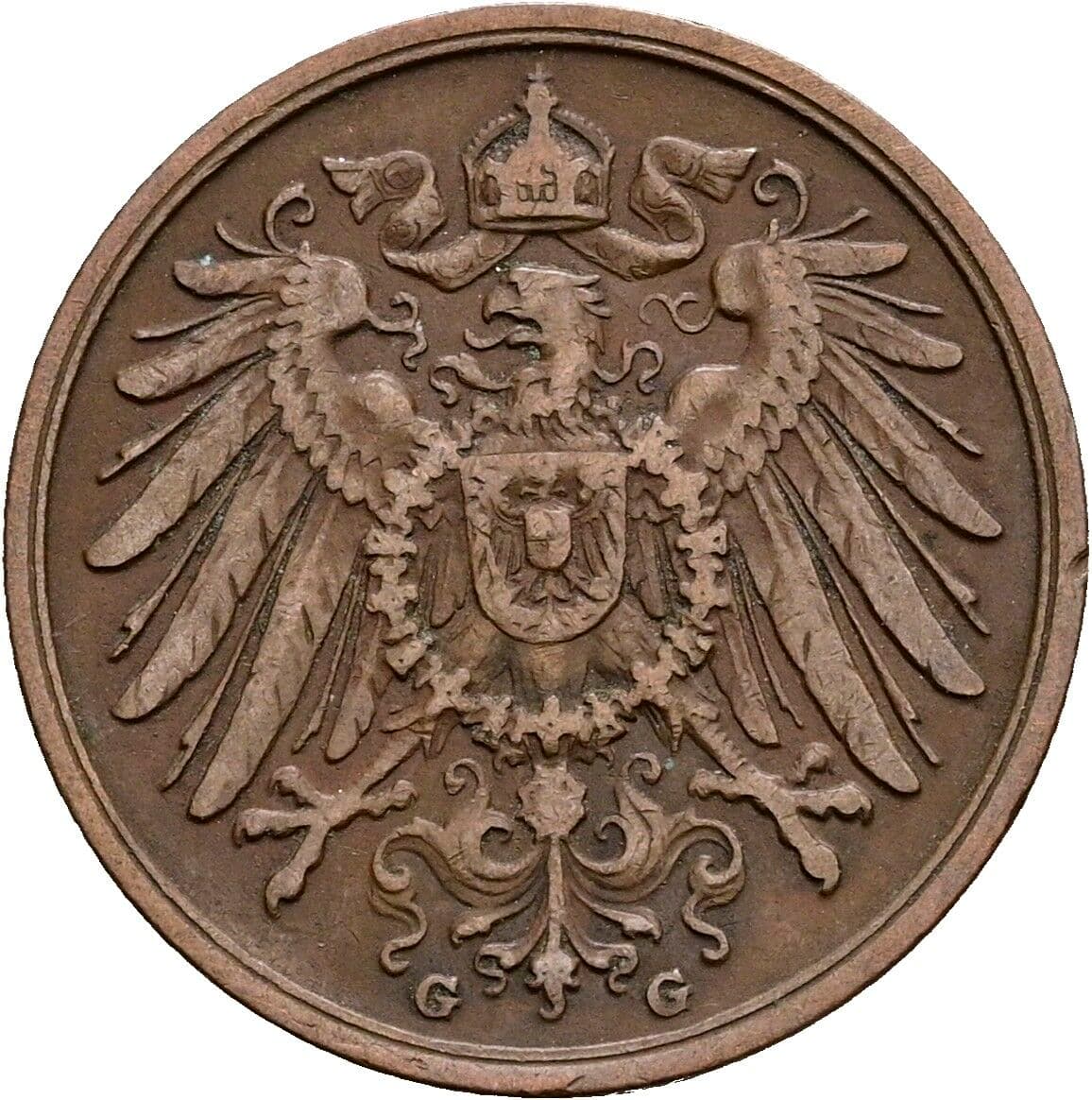 2 Pfennig 1906 G – Rückseite