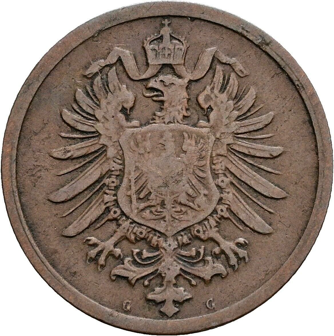 2 Pfennig 1875 G – Rückseite