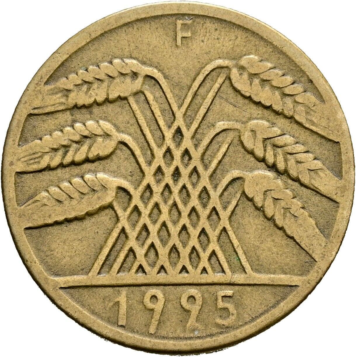 10 Reichspfennig 1925 F – Rückseite