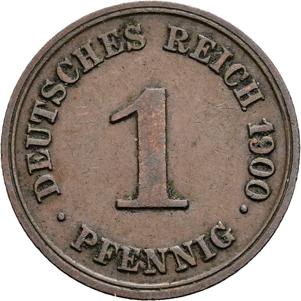1 Pfennig 1900 G – Vorderseite