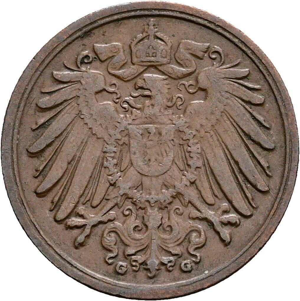 1 Pfennig 1900 G – Rückseite