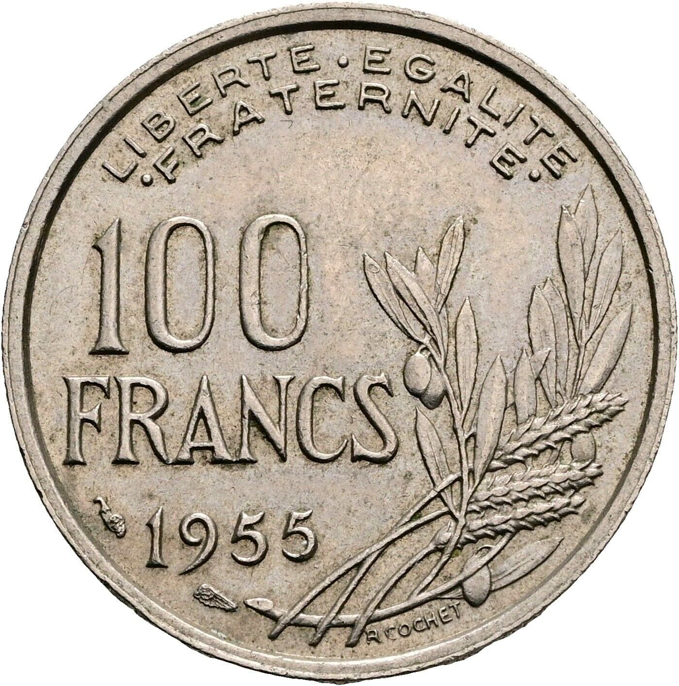 100 Francs 1955 – Vorderseite