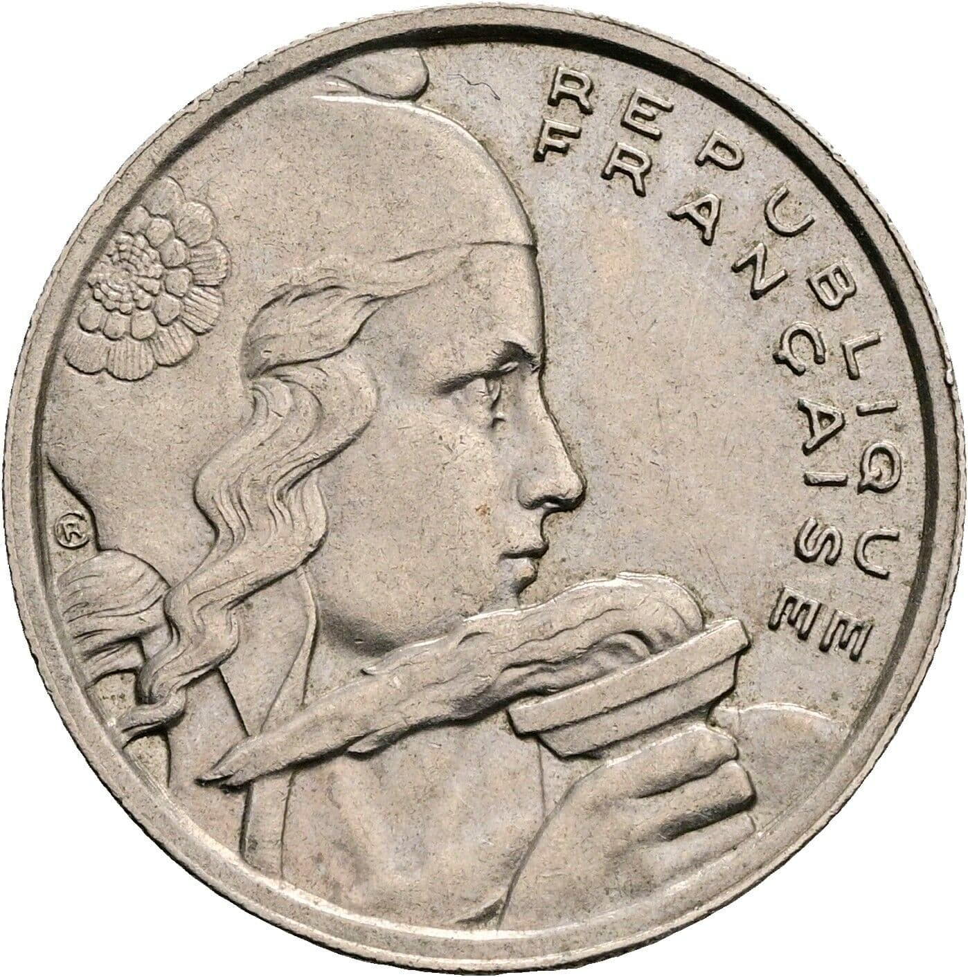 100 Francs 1955 – Rückseite