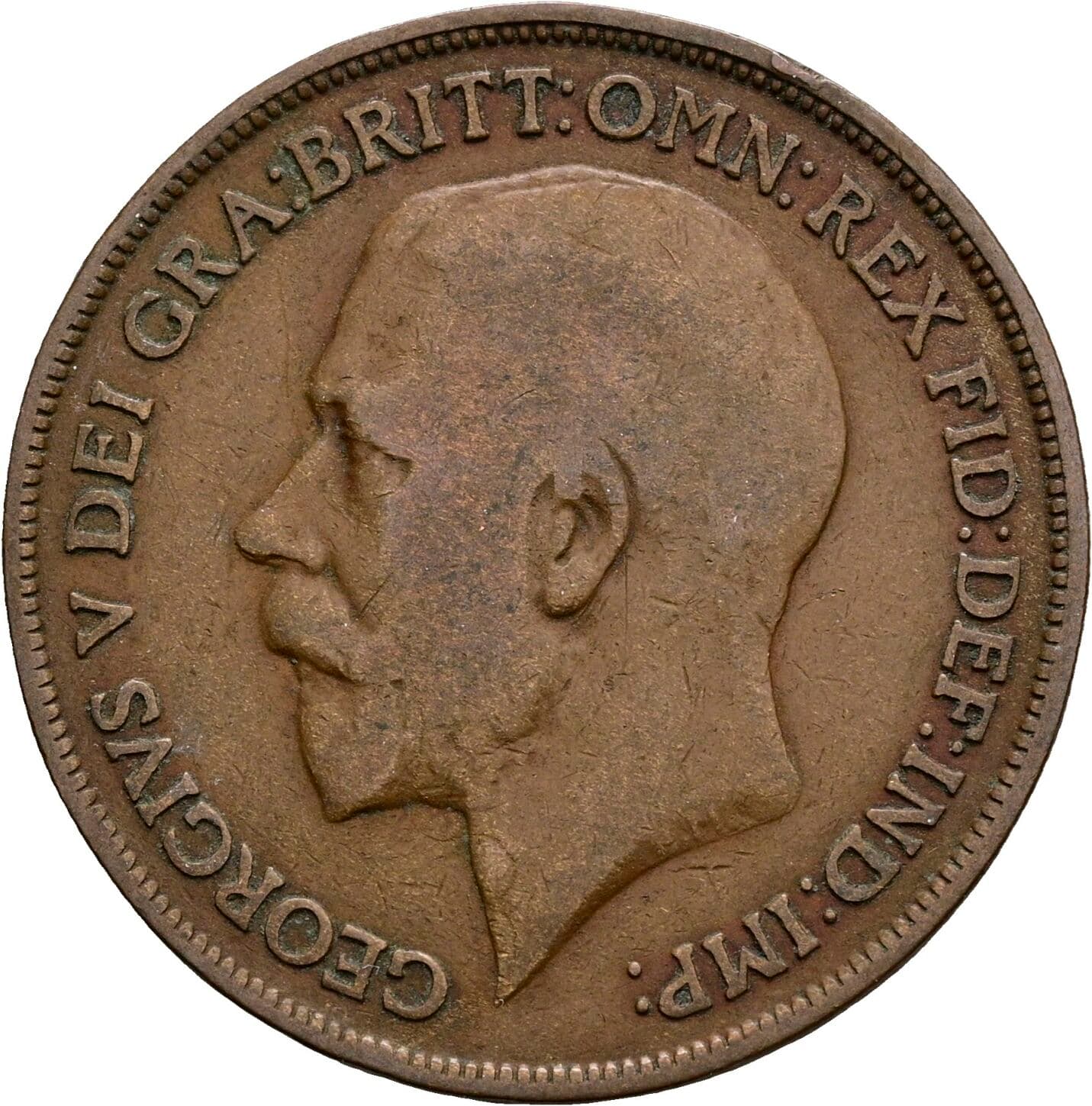 1 Penny George V. 1913 – Vorderseite