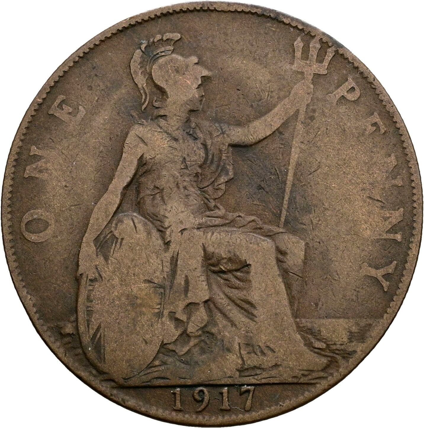 1 Penny George V. 1917 – Rückseite