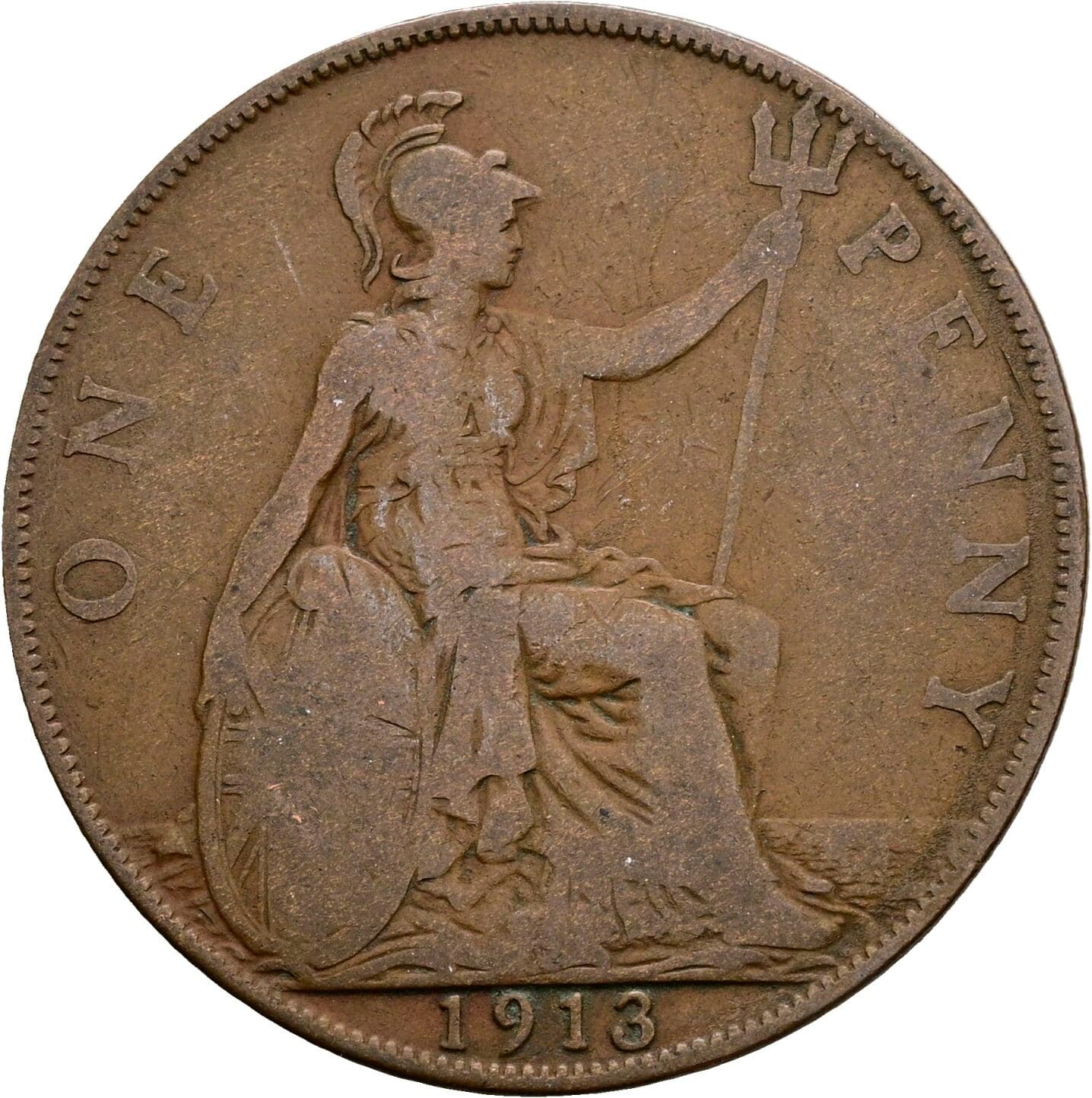 1 Penny George V. 1913 – Rückseite