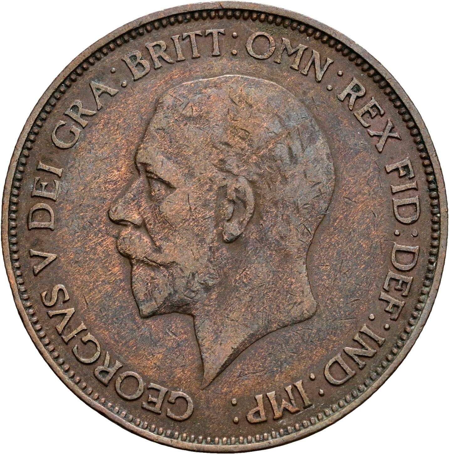 1 Penny George V. 1936 – Vorderseite
