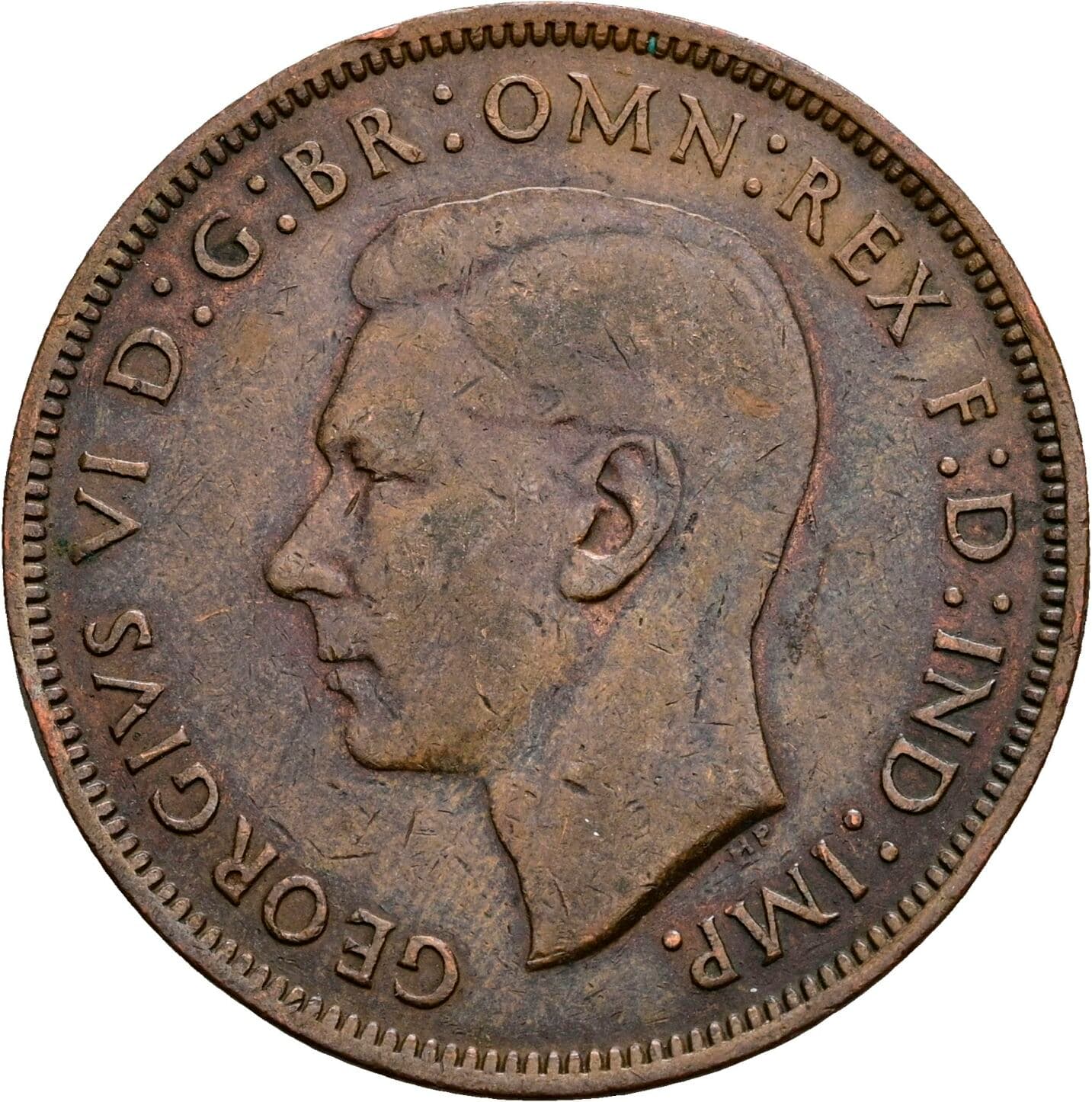 1 Penny George VI. 1936-1952 1945 – Vorderseite
