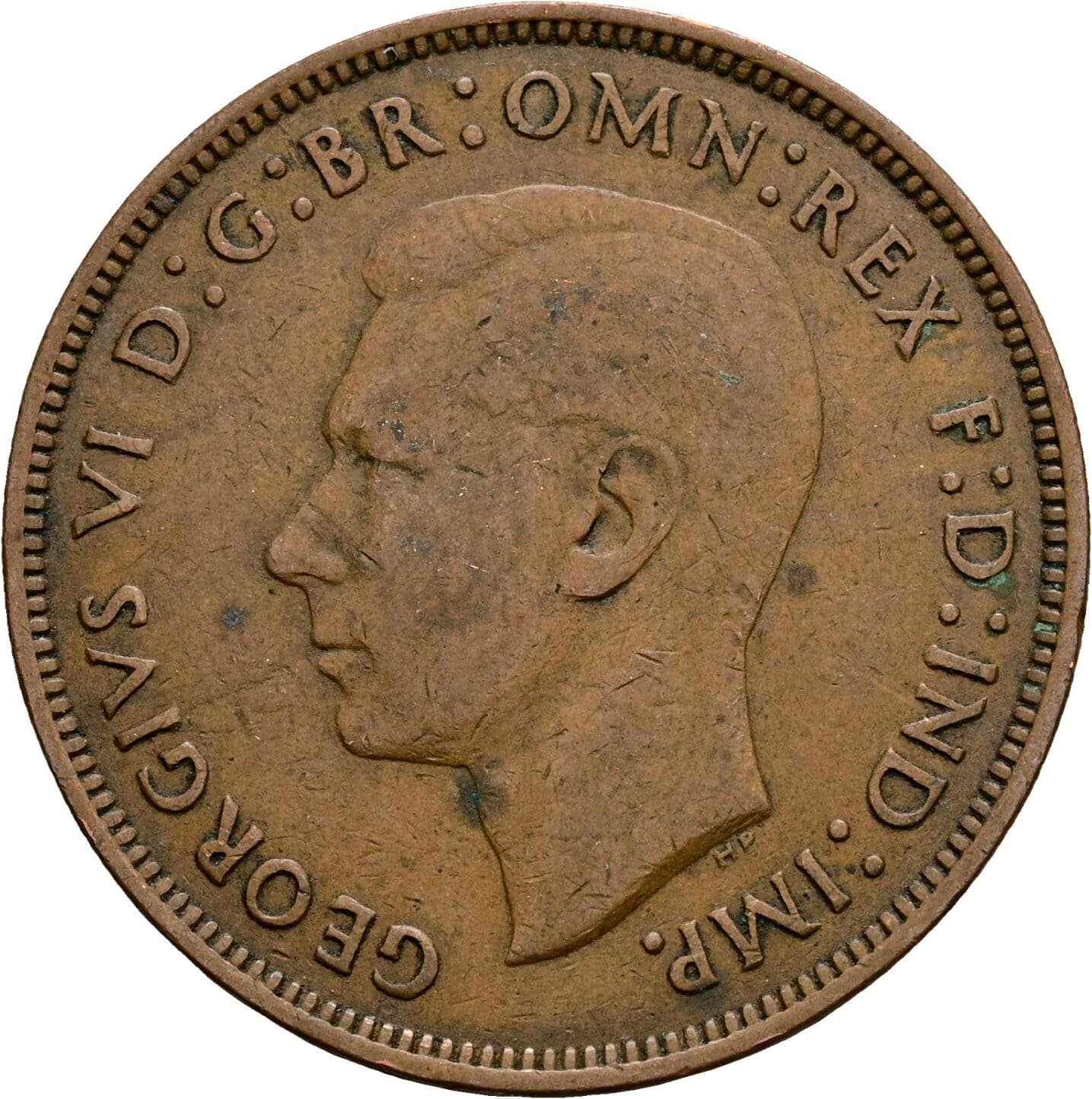 1 Penny George VI. 1936-1952 1944 – Vorderseite