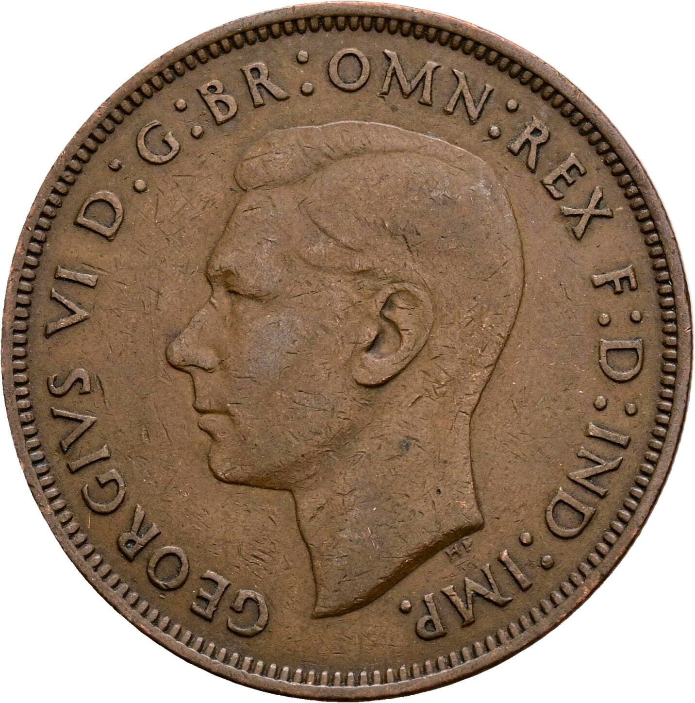 1 Penny George VI. 1936-1952 1944 – Vorderseite