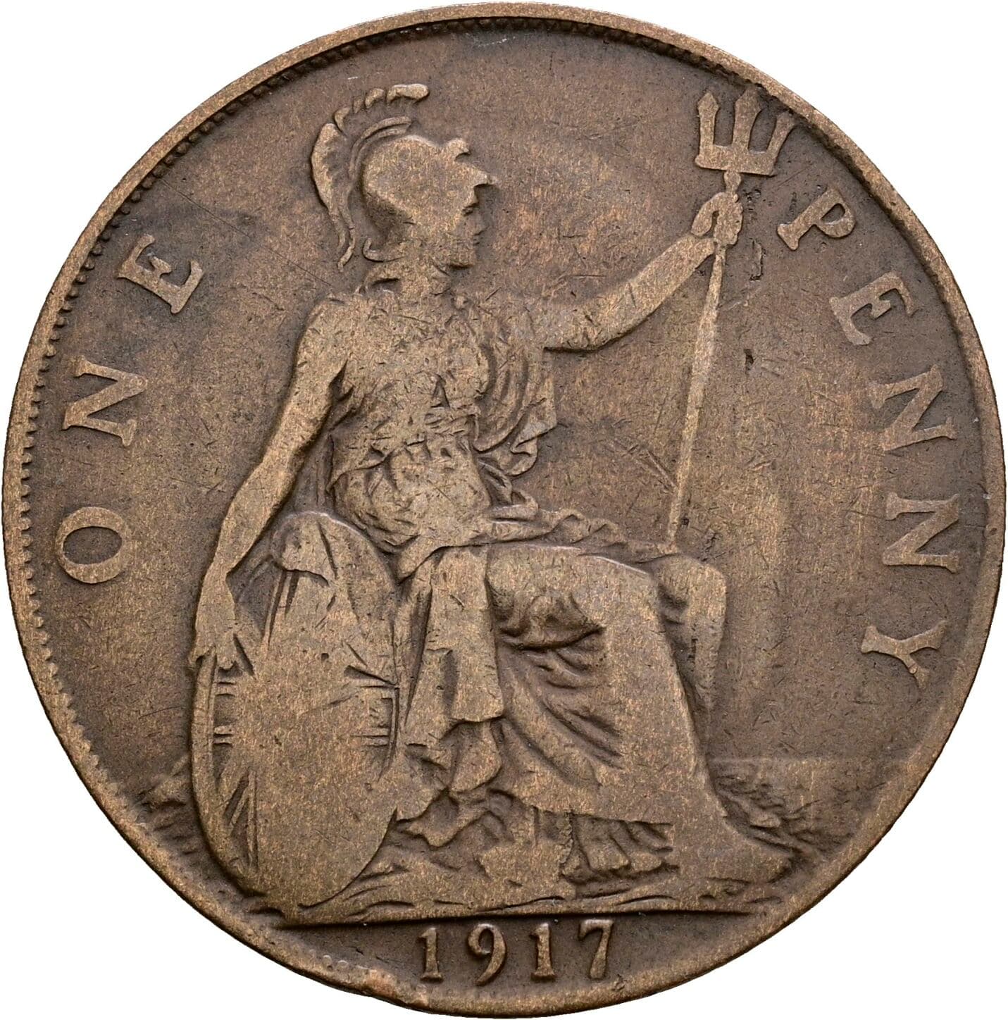1 Penny George V. 1917 – Rückseite