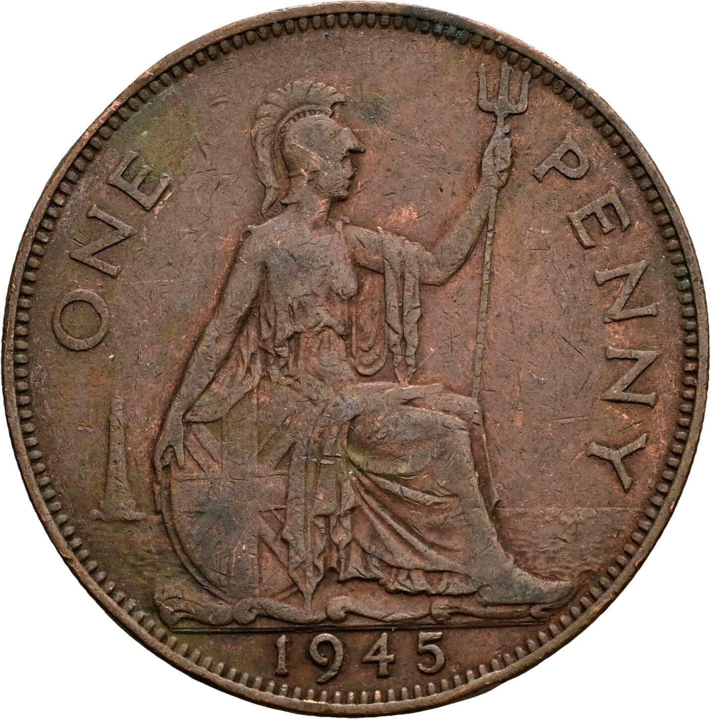 1 Penny George VI. 1936-1952 1945 – Rückseite