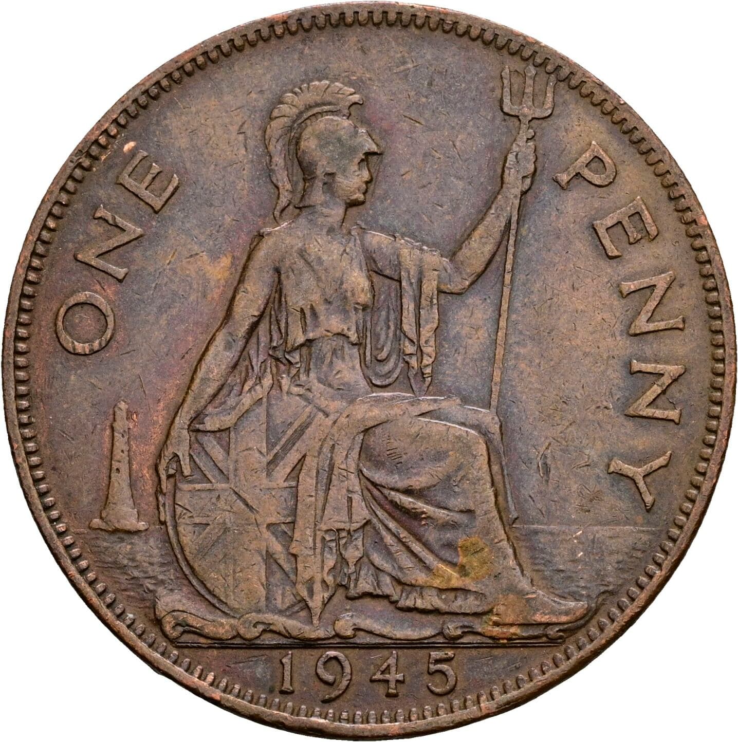1 Penny George VI. 1936-1952 1945 – Rückseite