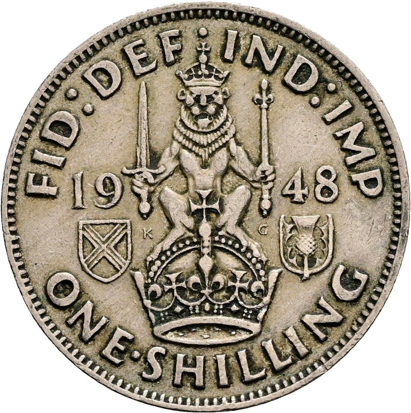 1 Shilling George VI. 1936-1952 1948 – Rückseite