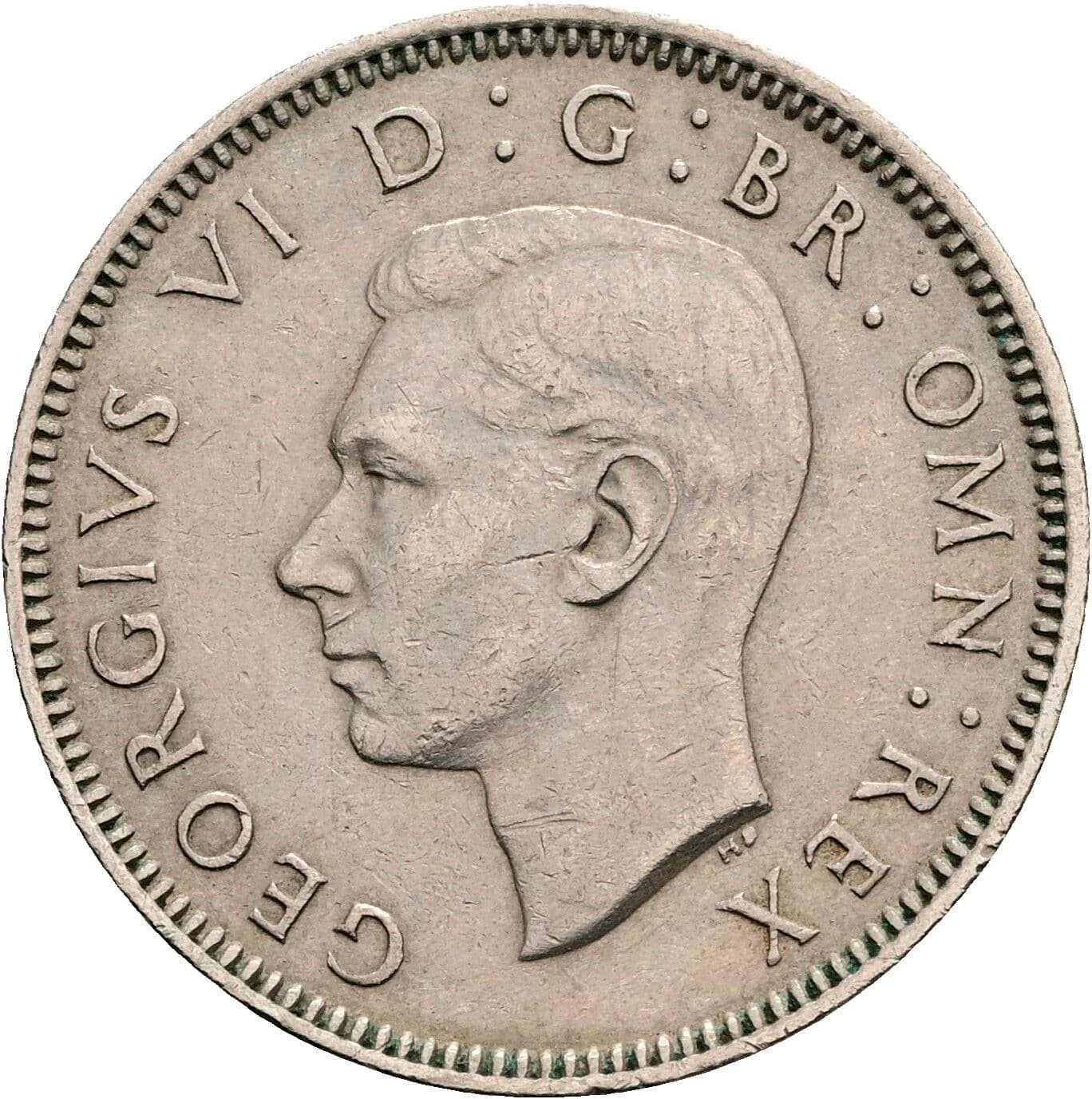 1 Shilling George VI. 1936-1952 1947 – Vorderseite