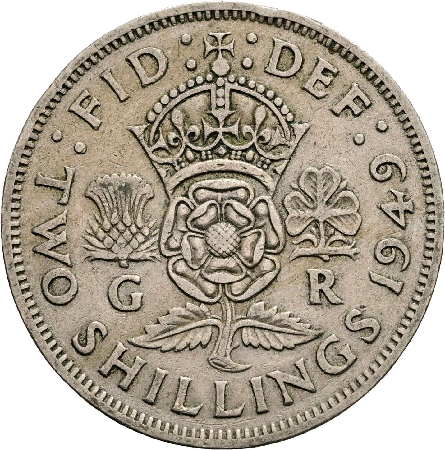 2 Shillings George VI. 1936-1952 1949 – Rückseite