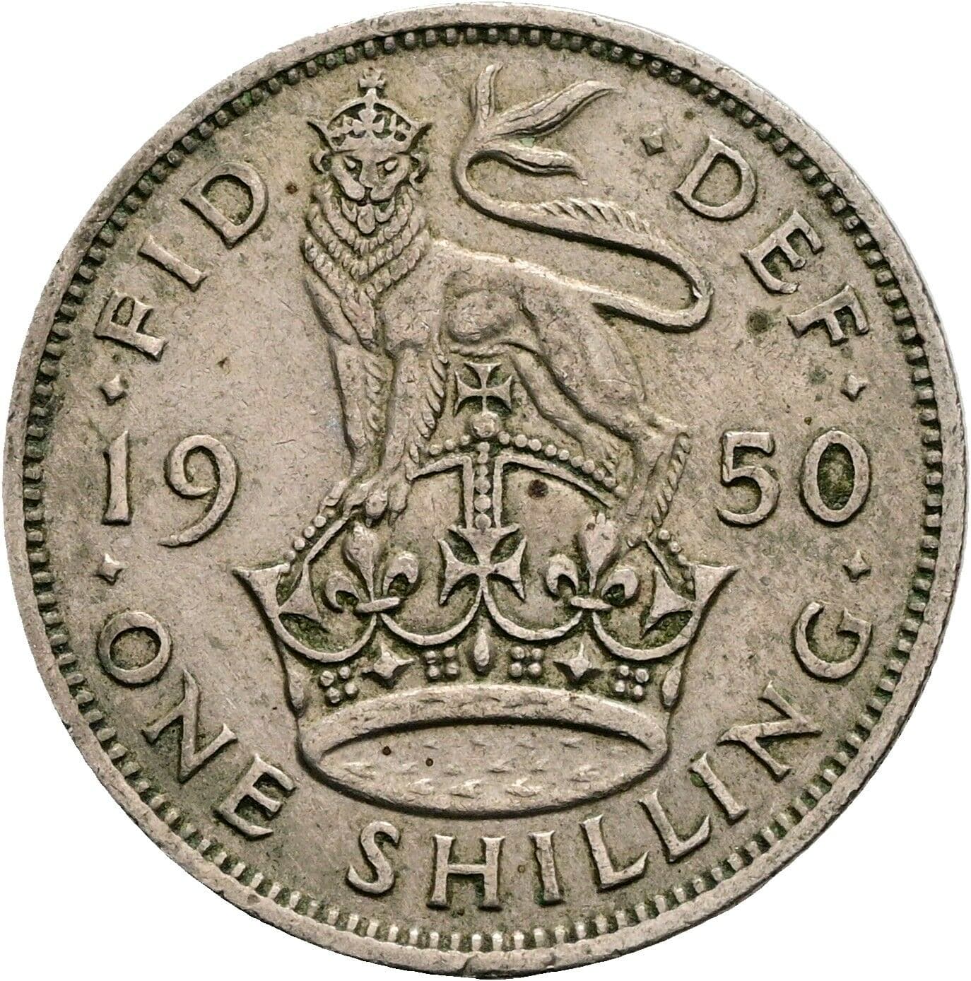 1 Shilling George VI. 1936-1952 1950 – Rückseite