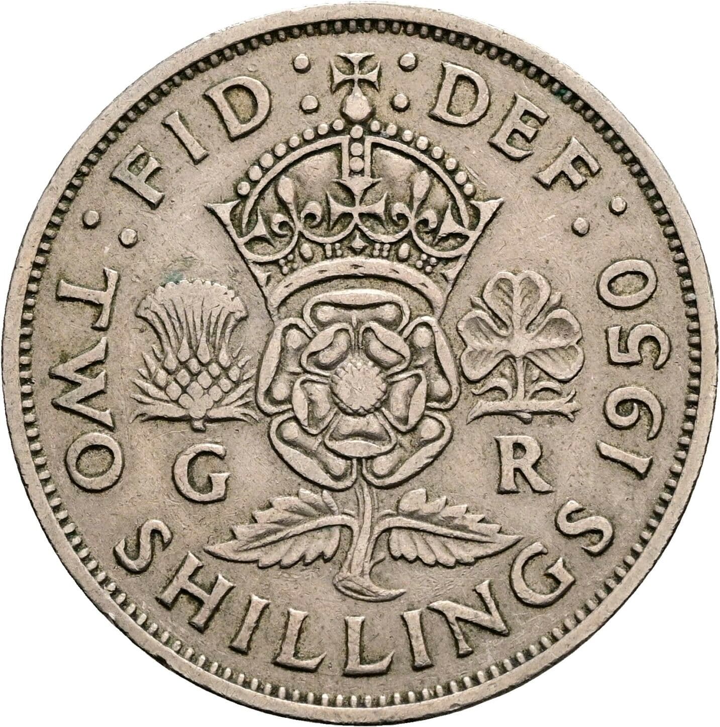 2 Shillings George VI. 1936-1952 1950 – Rückseite