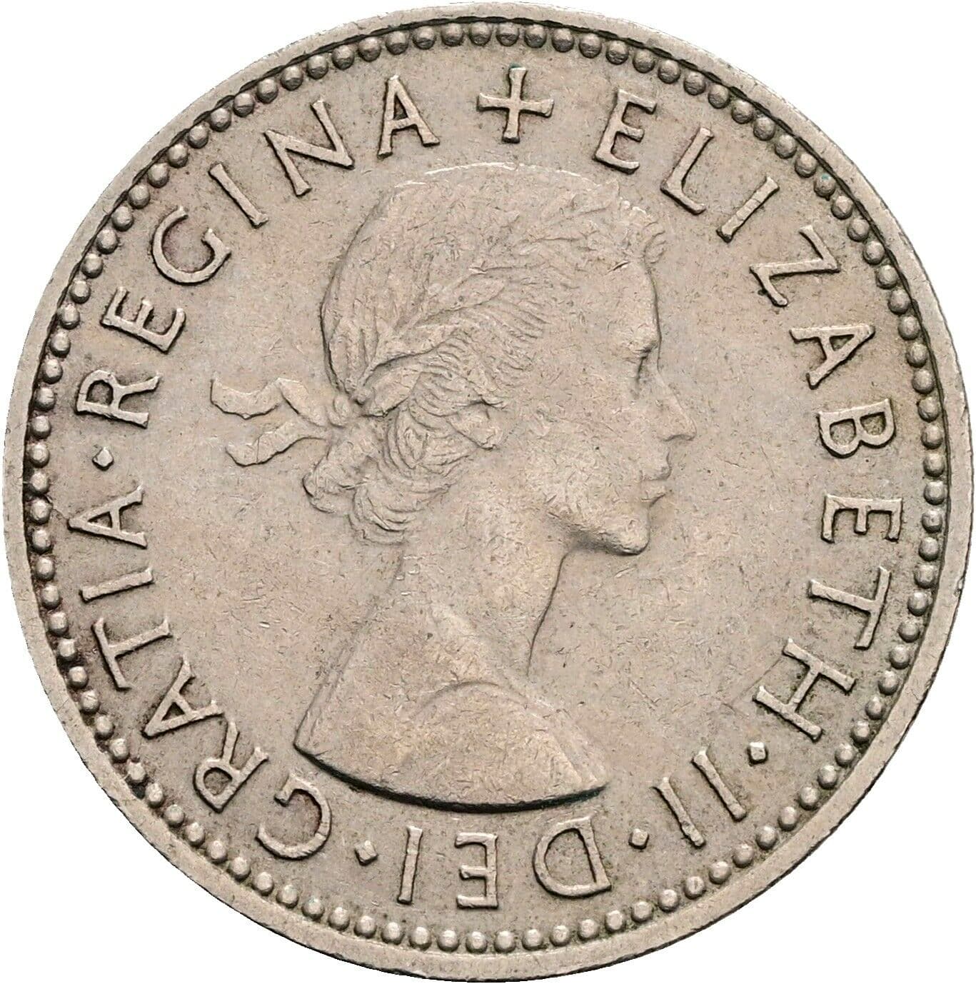 1 Shilling Elisabeth II. 1952-2022 1959 – Vorderseite