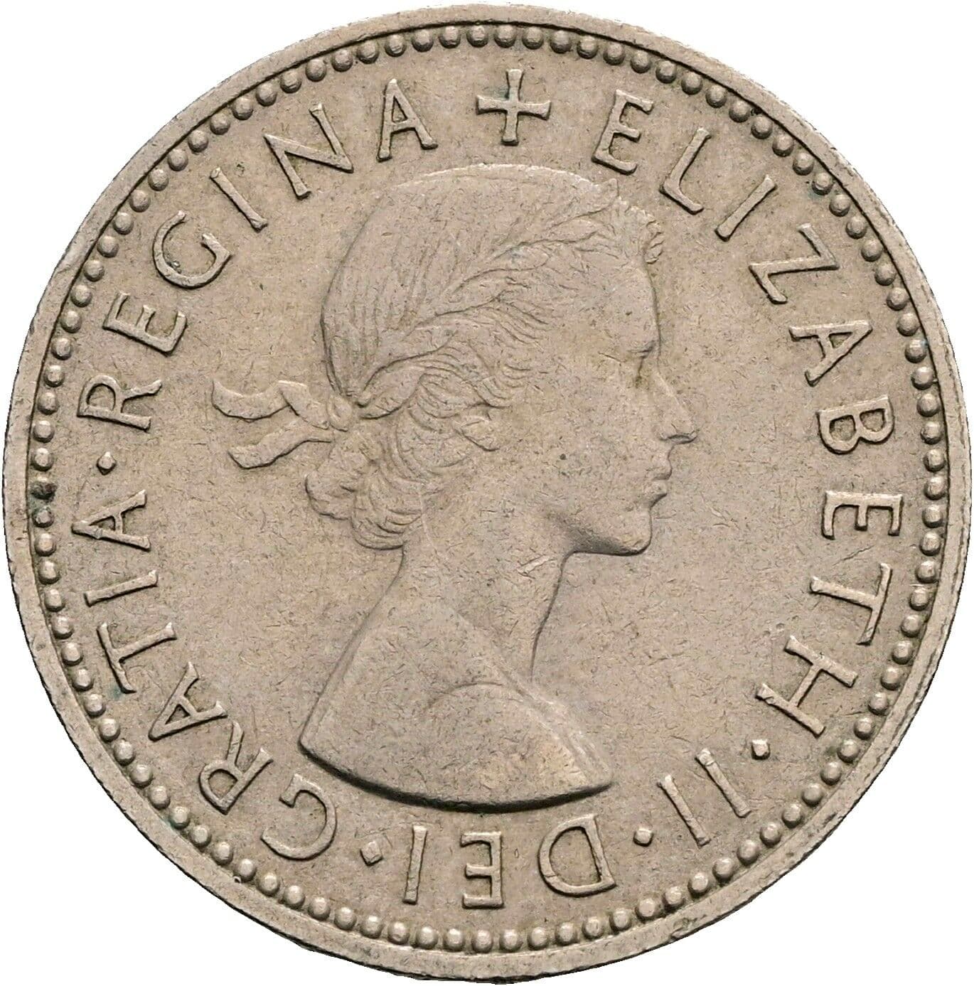 1 Shilling Elisabeth II. 1952-2022 1957 – Vorderseite