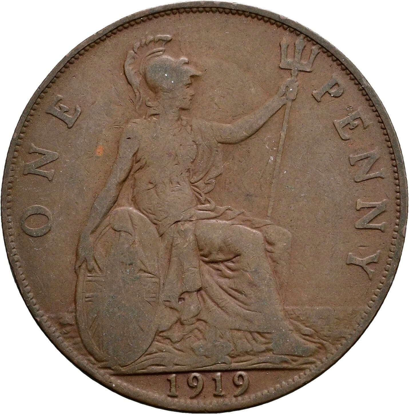 1 Penny George V. 1919 – Rückseite