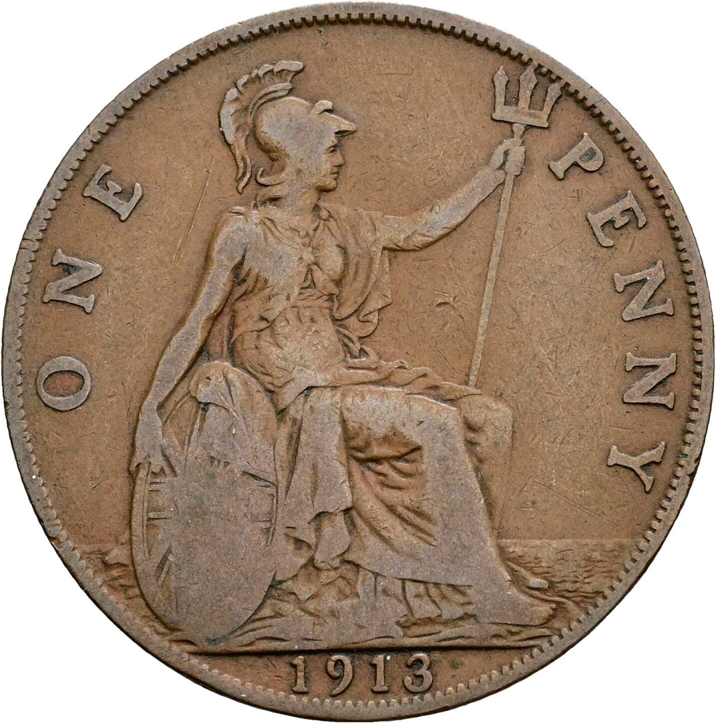 1 Penny George V. 1913 – Rückseite