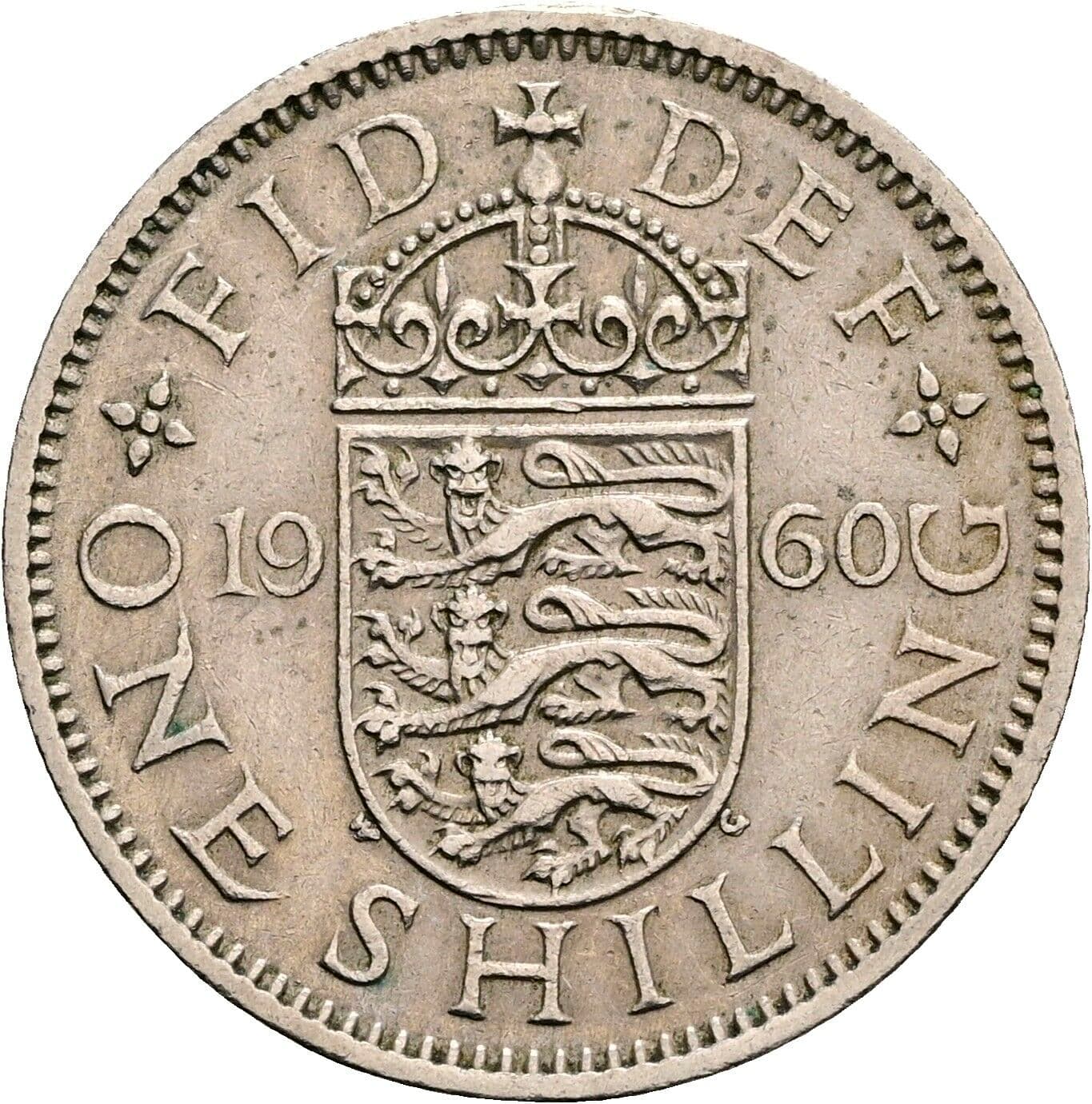 1 Shilling Elisabeth II. 1952-2022 1960 – Rückseite