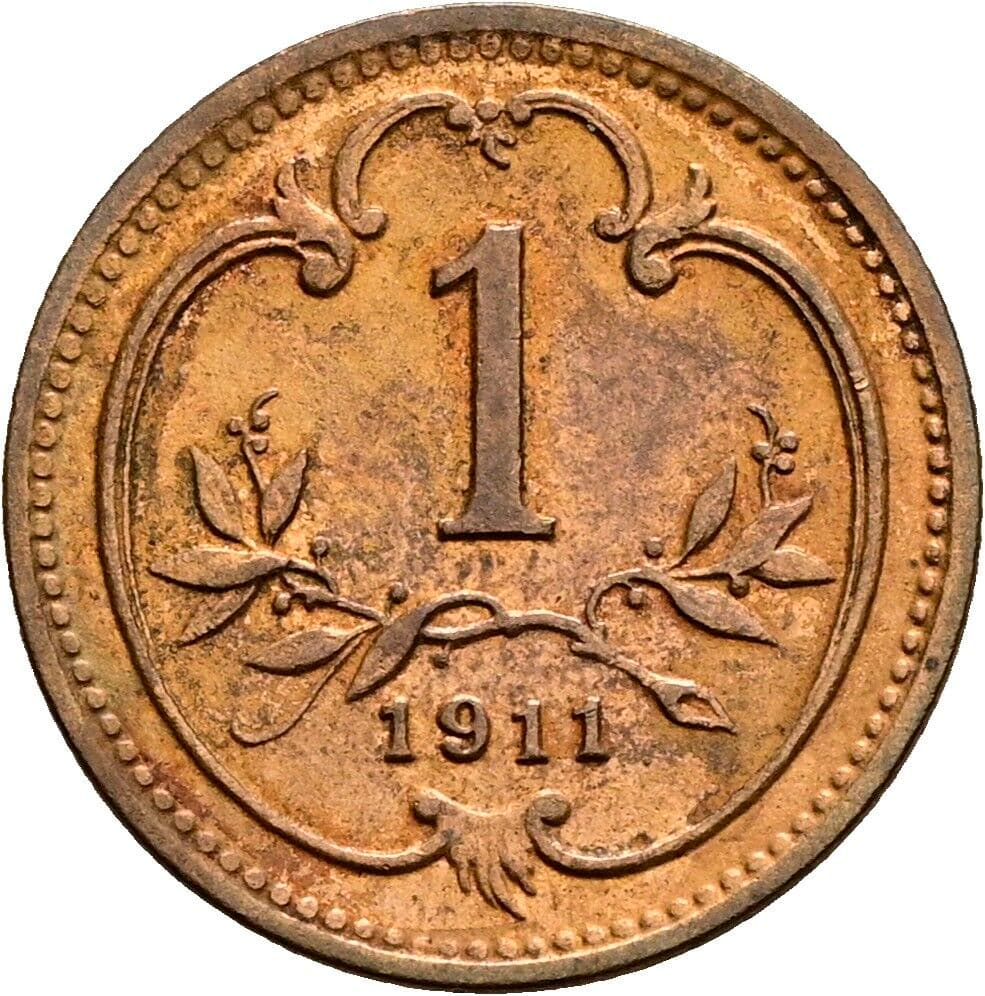 1 Heller Franz Joseph I. 1848-1916 1911 – Vorderseite