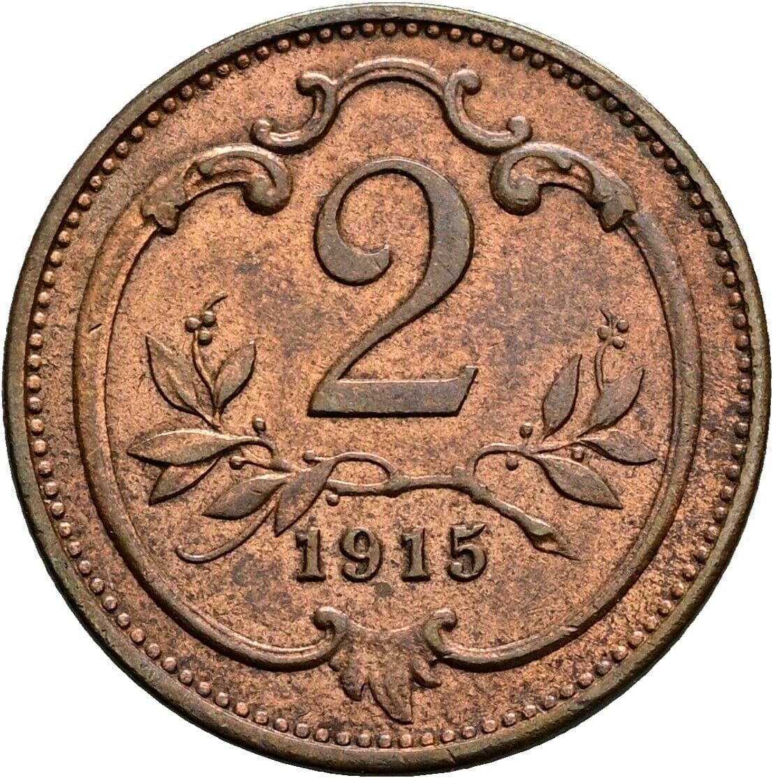 2 Heller Franz Joseph I. 1848-1916 1915 – Vorderseite