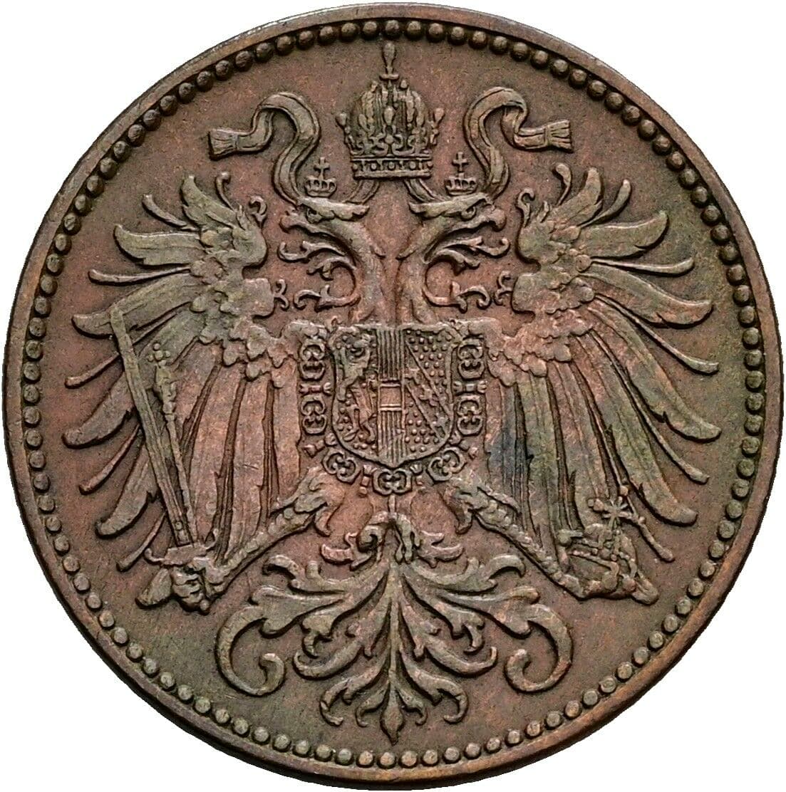 2 Heller Franz Joseph I. 1848-1916 1896 – Rückseite