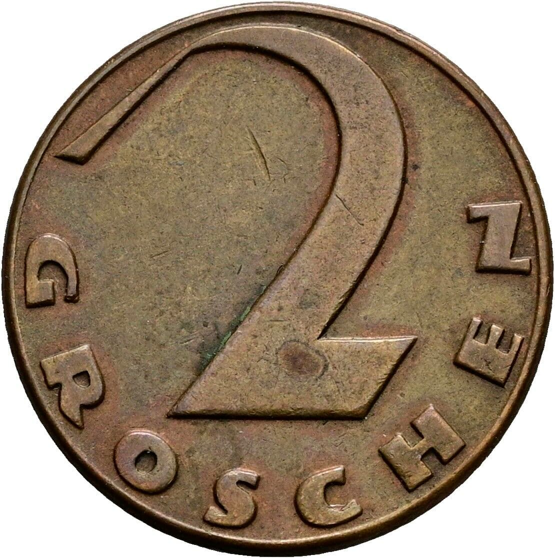 2 Groschen 1934 – Vorderseite