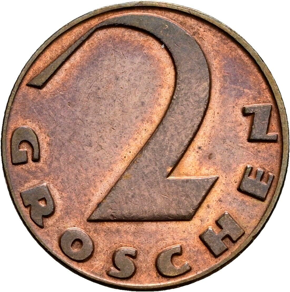 2 Groschen 1929 – Vorderseite