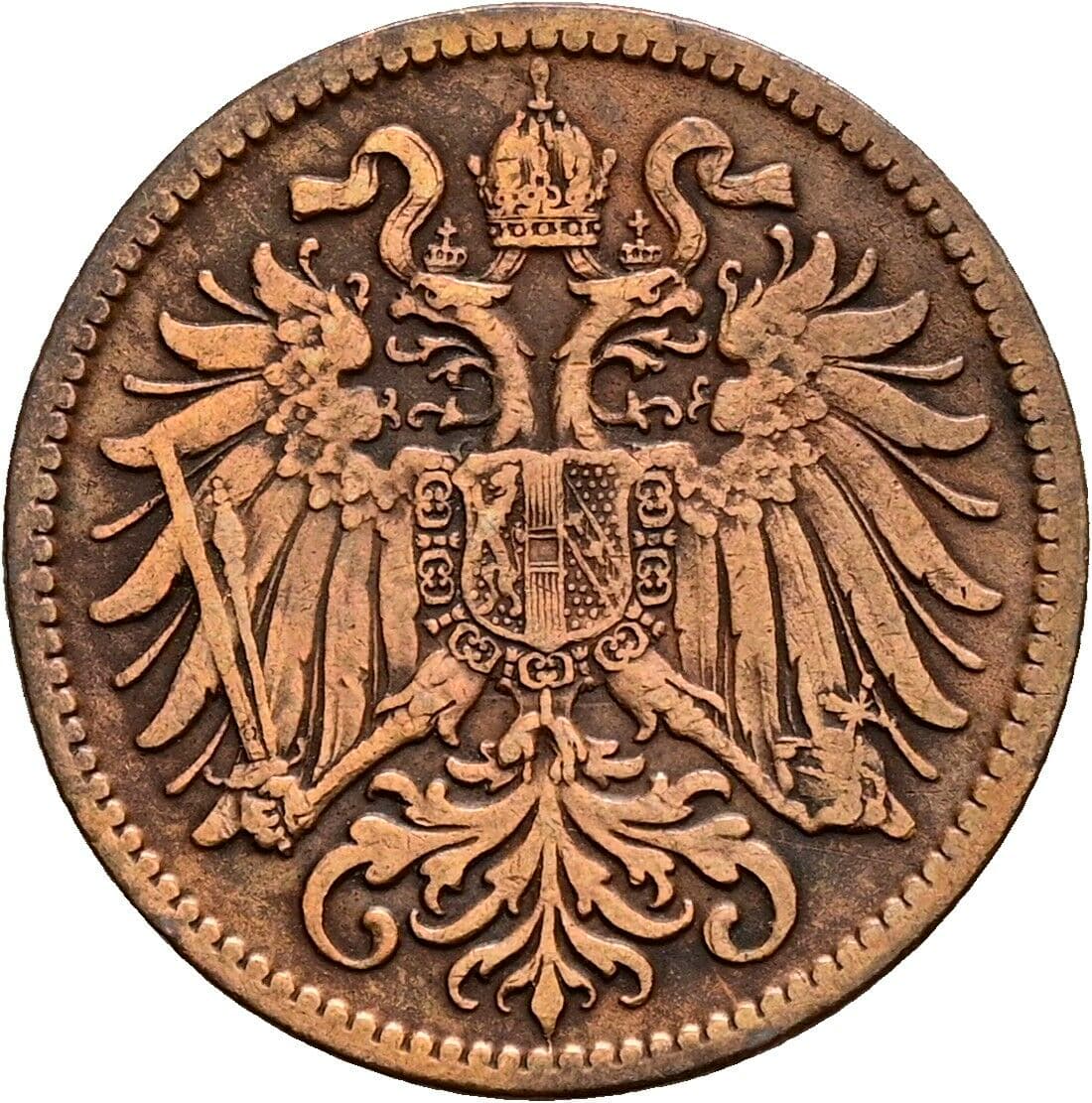2 Heller Franz Joseph I. 1848-1916 1907 – Rückseite