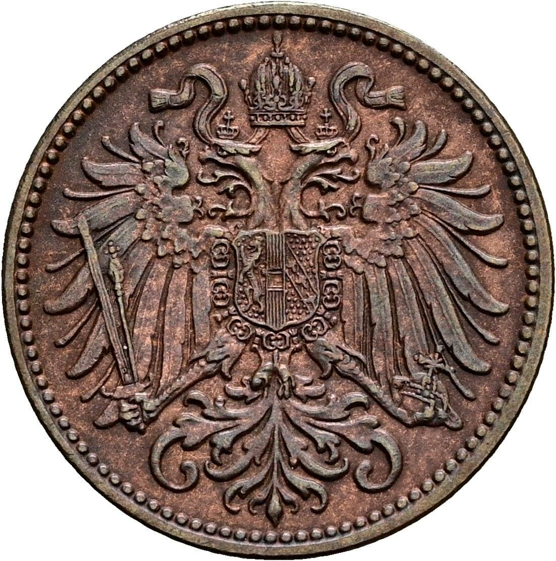 2 Heller Franz Joseph I. 1848-1916 1910 – Rückseite