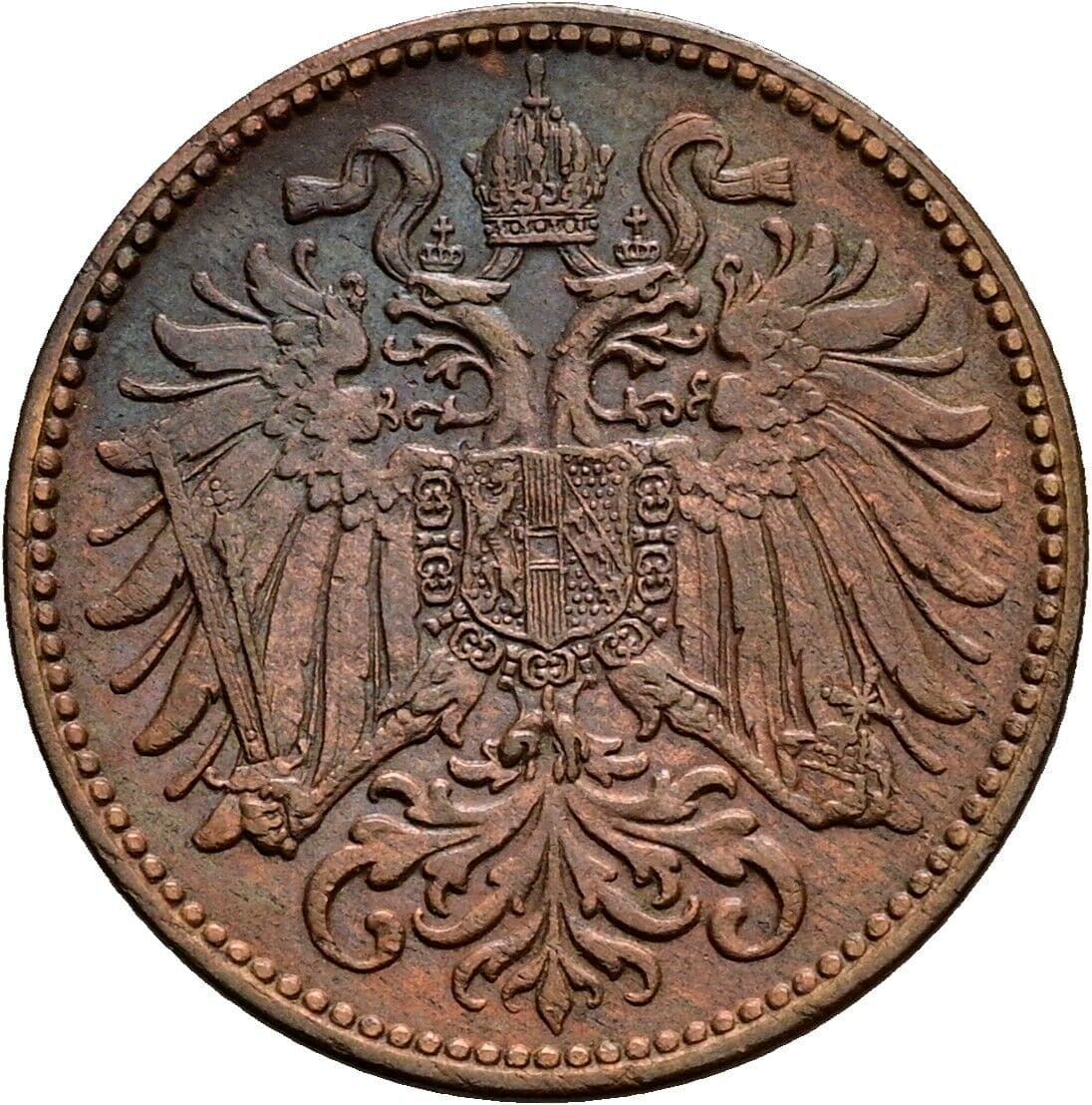 2 Heller Franz Joseph I. 1848-1916 1897 – Rückseite