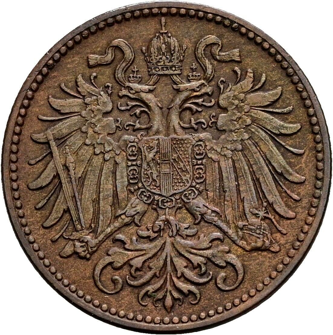 2 Heller Franz Joseph I. 1848-1916 1905 – Rückseite