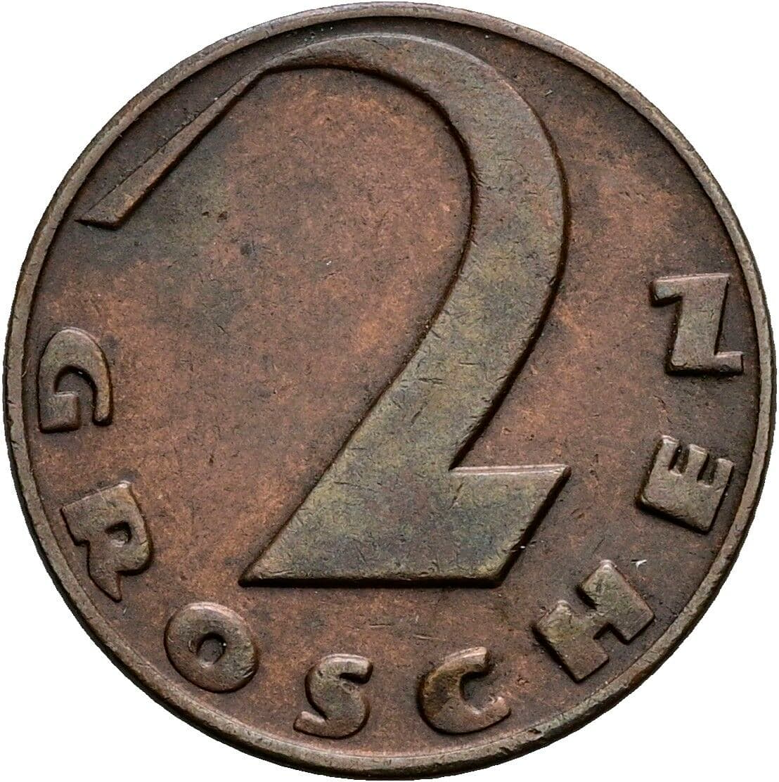 2 Groschen 1938 – Vorderseite