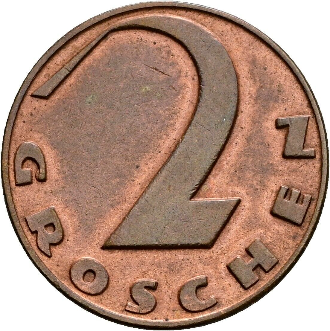 2 Groschen 1938 – Vorderseite