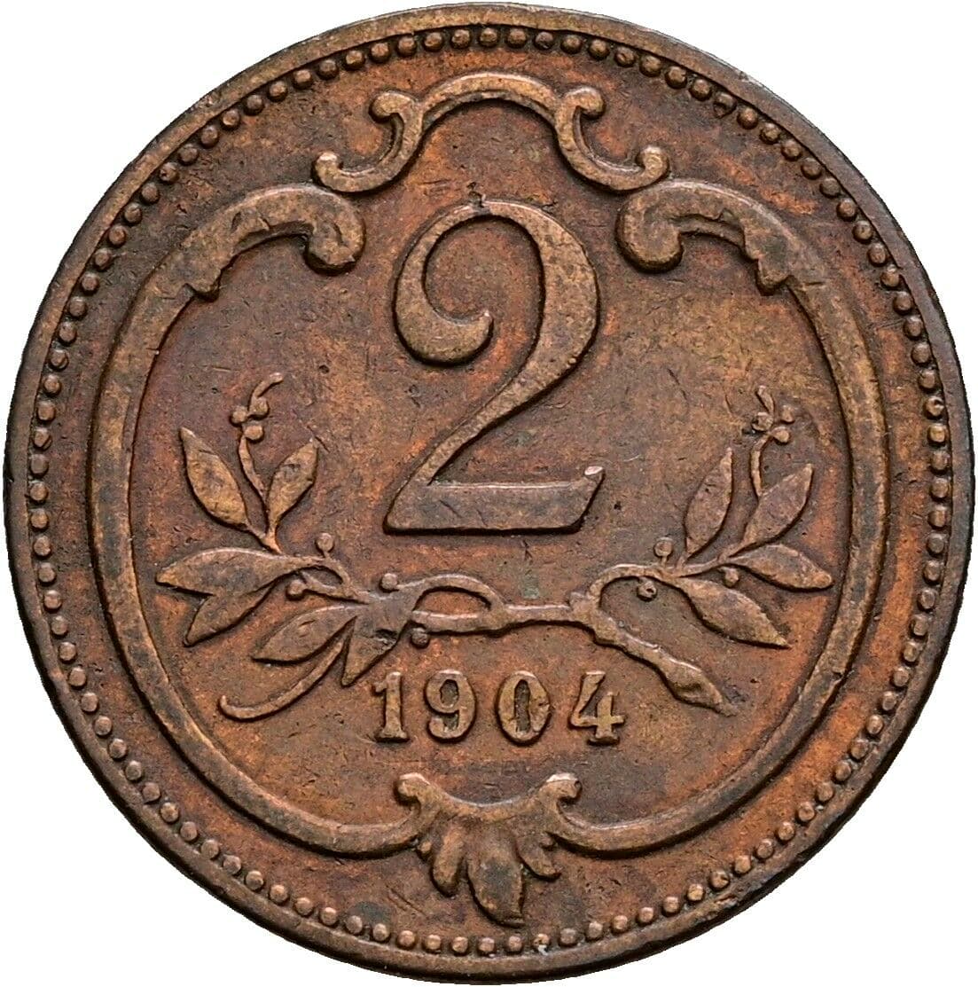 2 Heller Franz Joseph I. 1848-1916 1904 – Vorderseite